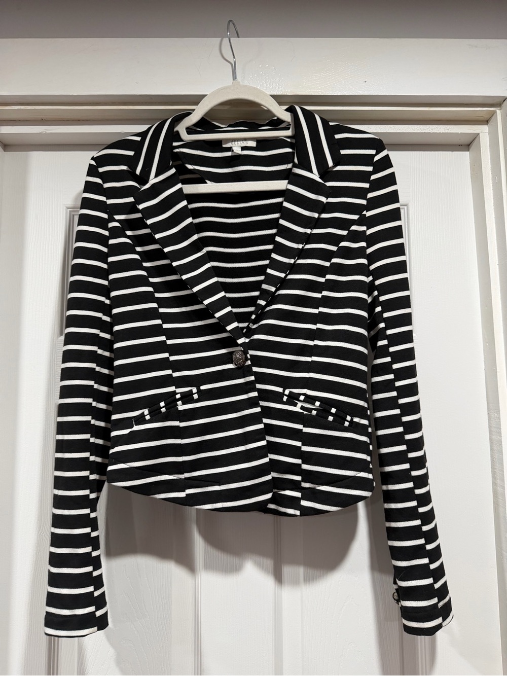 dELiA*s Black and White Striped Women's Blazer